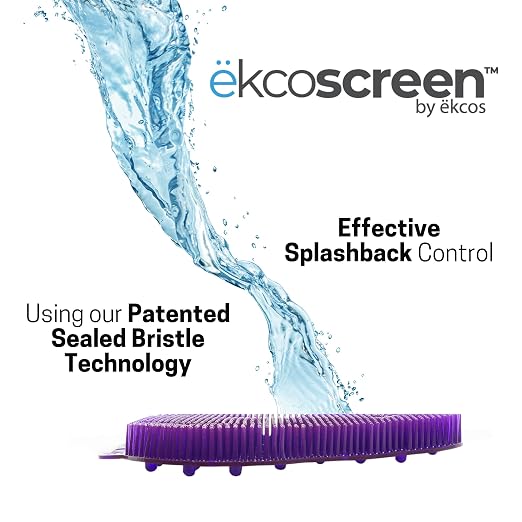 Diversey Ekcos EKS-1P-12 ekcoscreen 60 Day Premium Anti-Splash Urinal Screen, Deodorizer for Cleaner Restrooms, Berry Scent, Purple, 12-Screens