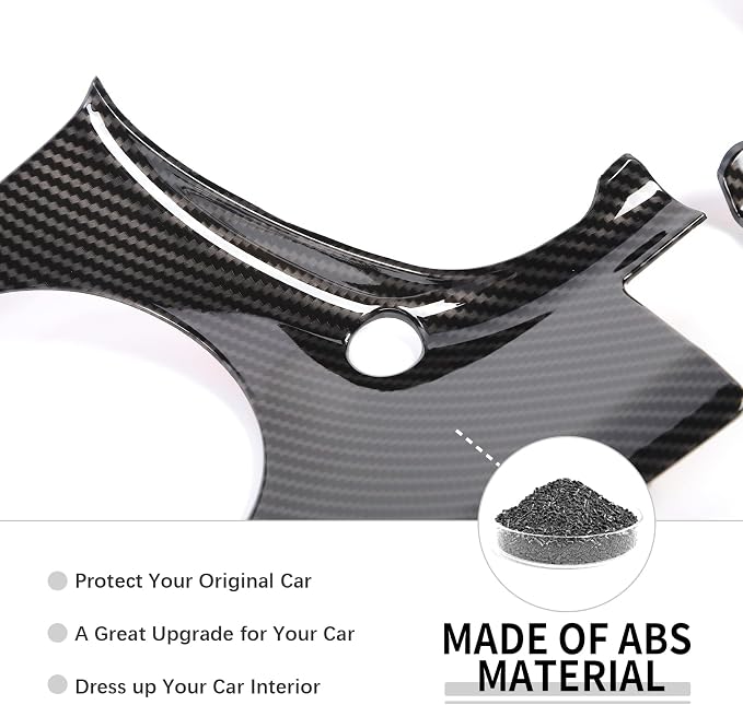 Carbon Fiber Center Console Dashboard Panel Cover Trim Kit Fit for 2016-2023 Chevrolet Chevy Camaro
