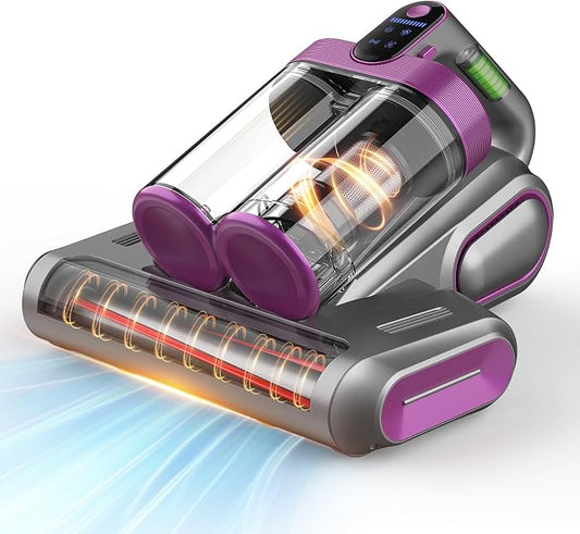 Bed Mattress Vacuum Cleaner Cordless 16Kpa Handheld Vacuum, Vacuum Cleaner with 253.7nm UV-C Light,HEPA Filter & Ultrasonic, Portable Vacuums for Sofa Bed Couch Crib Gifts for Women her Man
