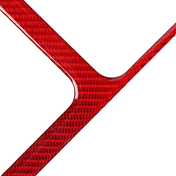 Real Carbon Fiber Trim for Ford Mustang Accessories | for 2009 2010 2011 2012 2013 2014 Gear Shift Panel Cover Frame Interior Thick Overlay Decal 2PCs