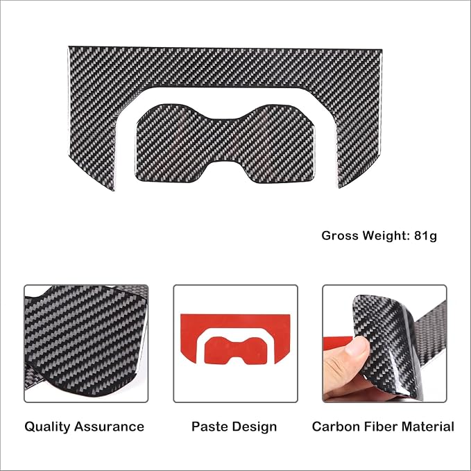 Aunginsy Car Rear Seat Central Armrest Cup Holder Cup Panel Trim Sticker Compatible with Toyota Tundra/Sequoia 2022-2024 Car Back Center Console Cup Holder Decorative Frame Protect Cover Accessories