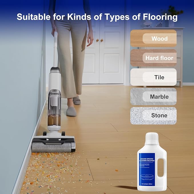Floor Cleaning Solution Original Scent Compatible with Dreame Vacuum Cleaner Solution, Residue & Streak Free, Suitable for All Robot Vacuum Cleaners and Wireless Wet Dry Dual-Use Vacuum Cleaners