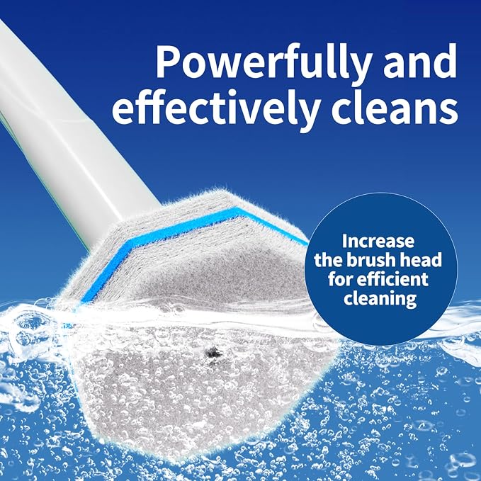 60pc Refills Disposable Toilet mats Brush Cleaning System, Toilet Cleaning Brush, 60 Replacement Brush Heads, No Handle or Base，Toliet Refills,Toilet Bowl Clean Refill Pads,Toilet Scrubber Refill
