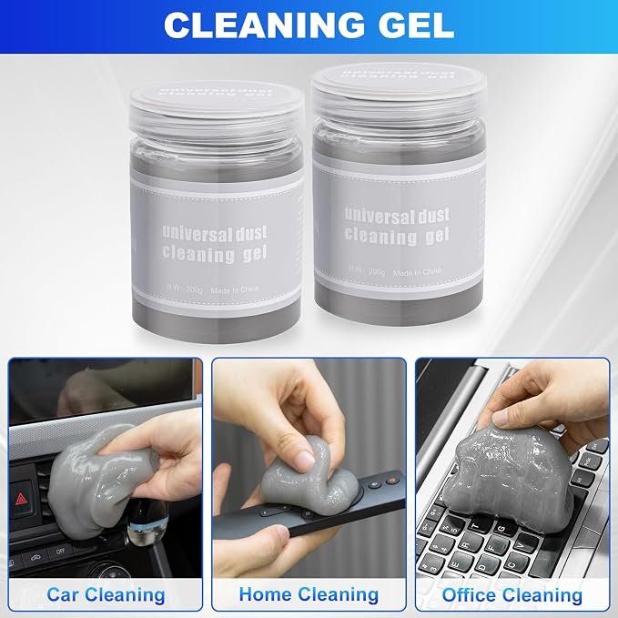 THINKWORK Windshield Cleaner Tool, Detailing Kit Interior with Brush Set | 180 Degree Rotating Head, Replaceable Microfiber Pads, Streak Free, Storage Bag, Gray Car Cleaning Accessories, Gift, 20Pcs