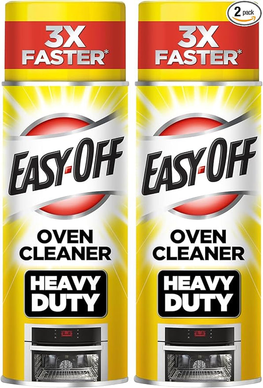 Easy Off Heavy Duty Oven Cleaner Foam, Removes Grease & Burned-On Food, For Ovens, Grill Grates & More 14.5oz (2-count)