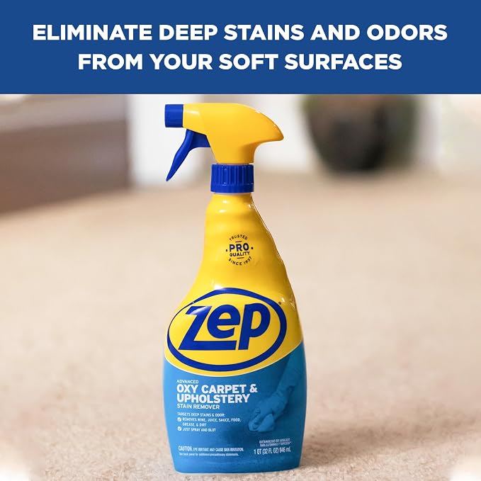 Zep ZUOXSR32 Advanced Oxy Carpet and Upholstery Stain Remover 32 Fl Oz, Pack of 1 | Pack of 1