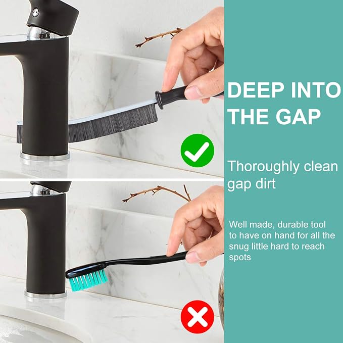 Crevice Cleaning Brush，Hard-Bristled Grout Brush，2026 New Multifunctional Gap Cleaning Brush Tool，Dead Corners Brushes for Bathroom Kitchen Tiles Window Door Slots，5pcs