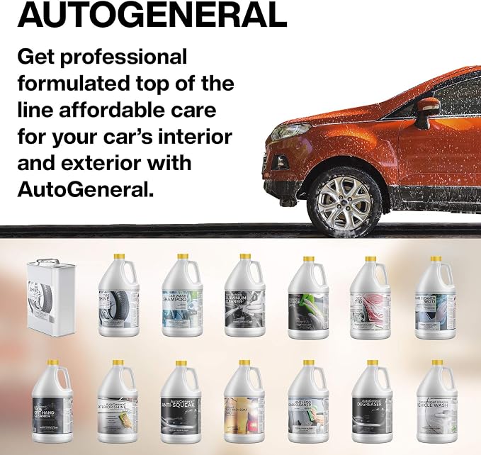 AutoGeneral Interior Shine Car Polish - Auto Detailing - Shine and Protect Car Vinyl, Plastic, and Rubber - Commercial & Residential Use - 1 Gallon Jug