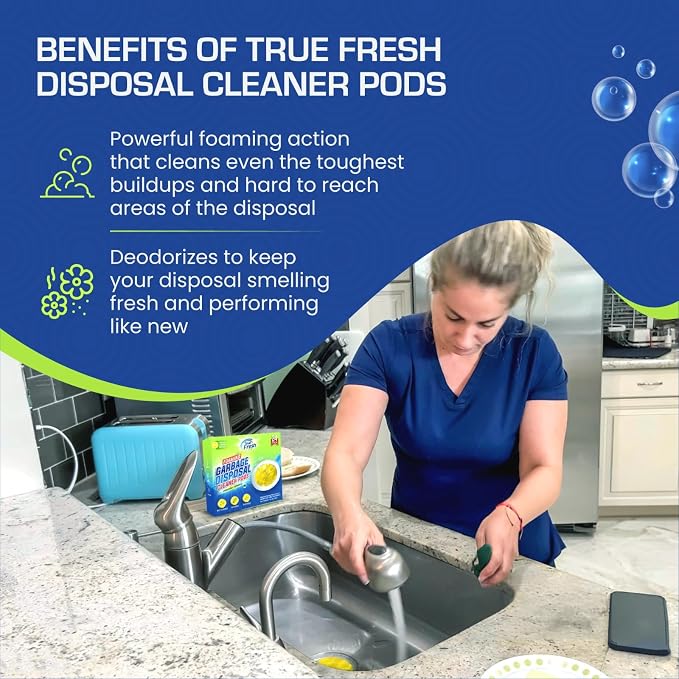 72 Tablets for a Sparkling Kitchen – 48 Dishwasher Cleaner & Washing Machine Cleaner Tablets + 24 Garbage Disposal Deodorizer Packets -Deep Cleaning, Drain Maintenance & Septic Safe Maintainance