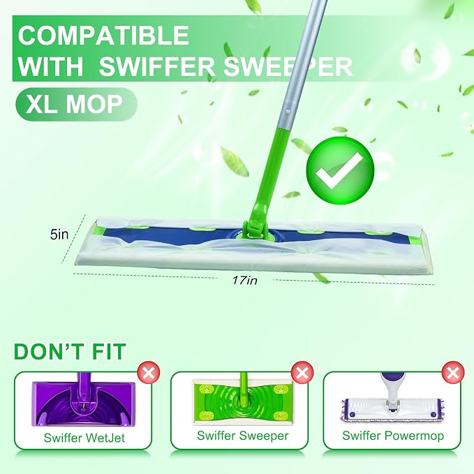 40 Count XL Wet Pads Refills for Swiffer Sweeper XL Mop | Disposable X-Large Wet Mopping Cloths, Multi-Surface Floor Cleaning, Good Solution for Pet Hair (Mop not Included)