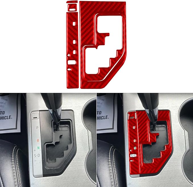 Real Carbon Fiber Trim for Toyota Camry Accessories | for 2012 2013 2014 Center Control Gear Shift Decoration Panel Frame Interior Thick Overlay Decal