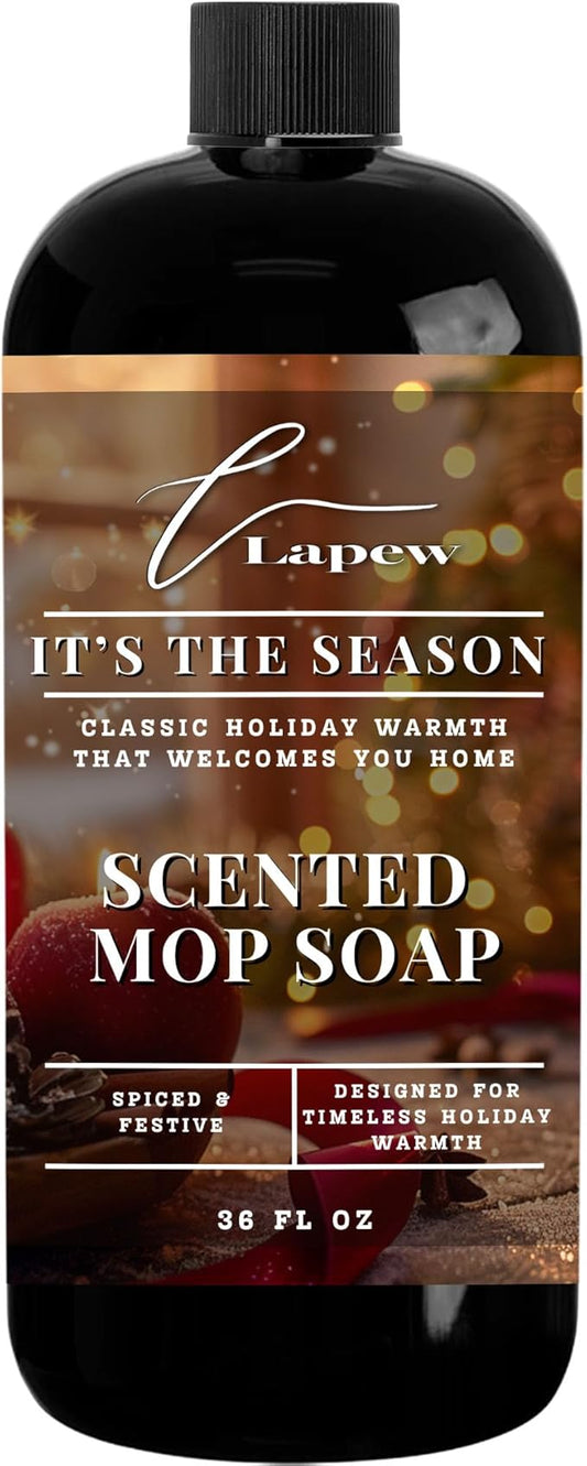Lapew It's The Season Scented Mop Soap - Luxury Floor Cleaner Concentrate for Mopping Tile, Laminate, Vinyl & Hardwood | Streak-Free, Low-Foam | 36 oz