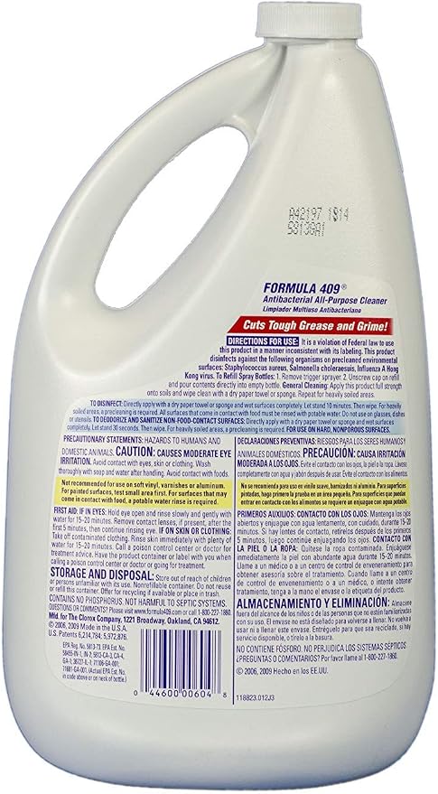 Formula 409 Multi-Surface Cleaner, Refill Bottle, Original, 64 Fluid Ounces (Package May Vary) (Pack of 2)