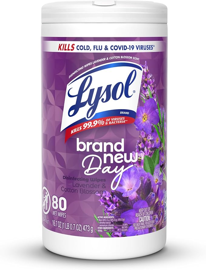 LYSOL Disinfecting Wipes, Multi-Surface Cleaner, Lemon, 80 ct. (3 Pack)