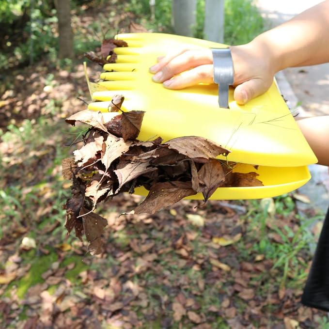 Leaf Scoops Leaves Grabber, 2pcs Handheld Leaf Scoops, Garden Yard Leaf Scoops Hand Rakes, Large Garden Rakes Tool