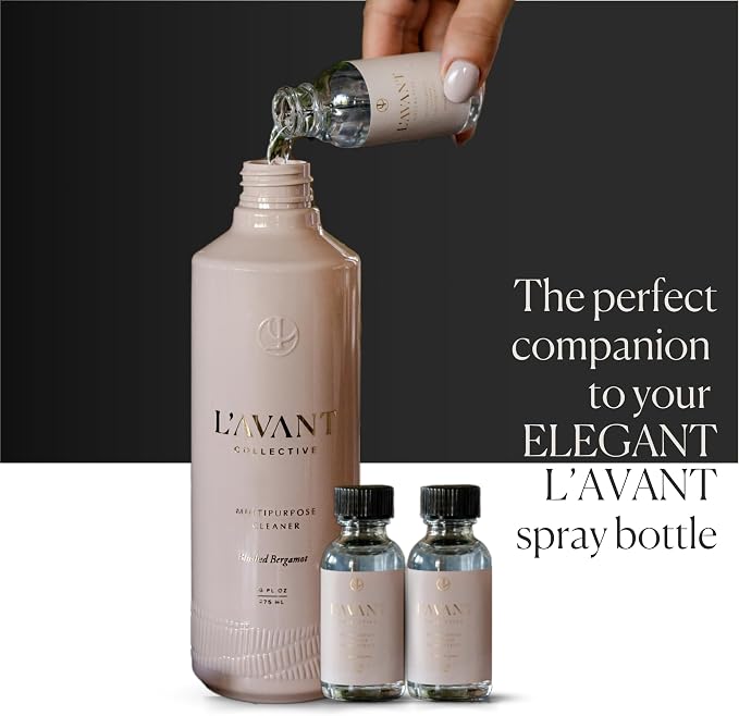 L'AVANT Collective Luxury Multipurpose Surface Cleaner Concentrate | All Purpose Cleaning Spray Refill, Plant-Based & Non-Toxic | Makes 48 Fl Oz, EPA Safer Choice | 3 Fl Oz | Blushed Bergamot