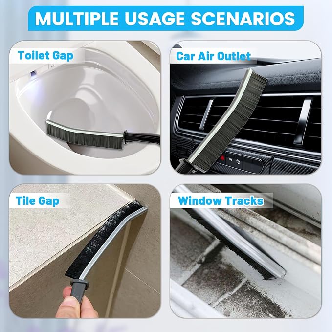 16Pcs Crevice Cleaning Brush Set, Hard Bristle Scrub Brushes for Gaps | Deep Cleaning Window Groove, Cleaning Brush for Sliding Door, Sill, Tile Lines, Shutter, Corner, Sink, Teapot, Bottle