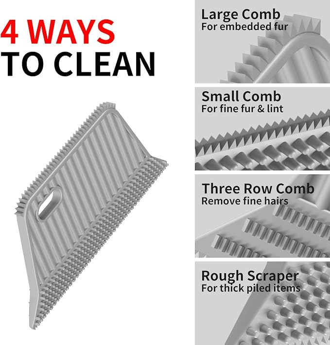 Pet Hair Removal Tool, Pet Hair Remover, Lint Remover 3-Pack | Dog and Cat Hair Remover, Lint Brush, Fabric Shaver, Carpet Scraper, Carpets, Car Cushions, Sofas, Pet Beds, Furniture, Rug