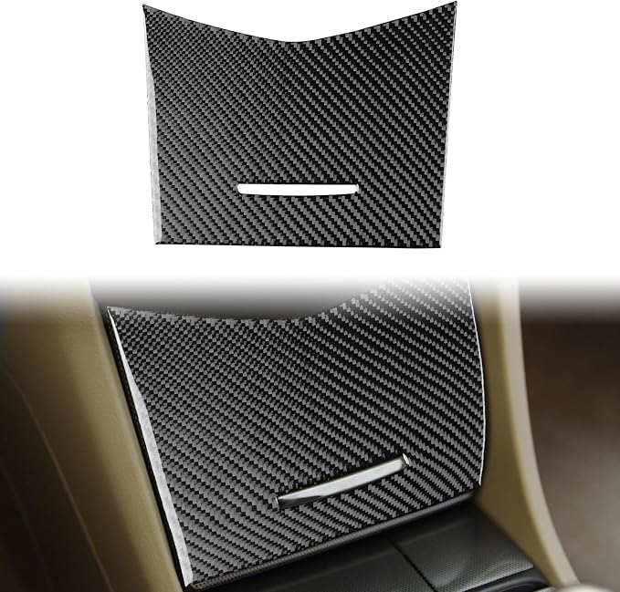 Real Carbon Fiber Trim for Honda Accord Accessories | for 2003 2004 2005 2006 2007，Storage Box Organizer Cover，Interior Dash Panel，Thick Overlay Sticker Decal