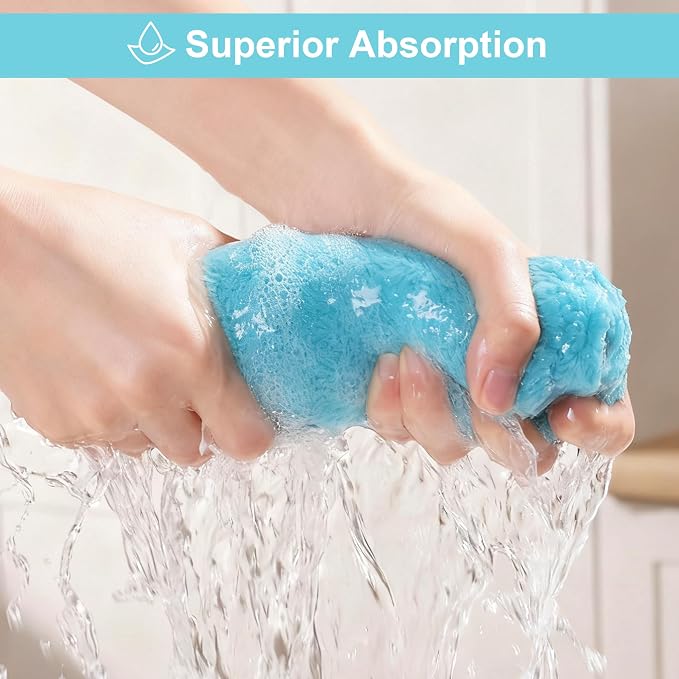 JOYMOOP Microfiber Cleaning Cloths Cyan, 11.8" x 11.8" Kitchen Towels – Reusable Cleaning Rags, Lint-Free, Super Absorbent Cleaning Cloths for Kitchen, Car, and Household Cleaning