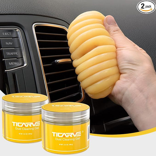 TICARVE 2pack Cleaning Gel Car Putty Car Accessories Auto Detailing Kits | Car Interior Cleaning Kits Clean Supplies Slime For Automotive Keyboard Laptop Dust Remover Reusable Gift For Men Women