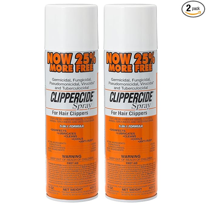 Clippercide Disinfectant Spray 15 Ounce Size (354ml) (2 Pack)