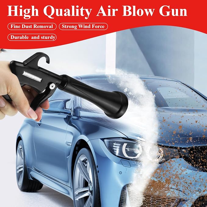 HANDY Tornado Car Cleaning Gun Air Blow Gun for Compressor Pneumatic Tool | Brass Adjustable Durable metal body Car Detailing Kit Interior Cleaner
