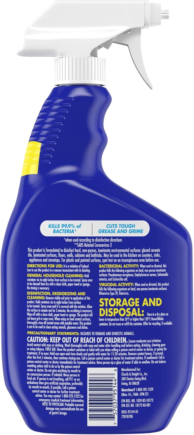 OxiClean 3-in-1 Deep Clean Multi-Purpose Disinfectant, 30 oz (Pack of 3)