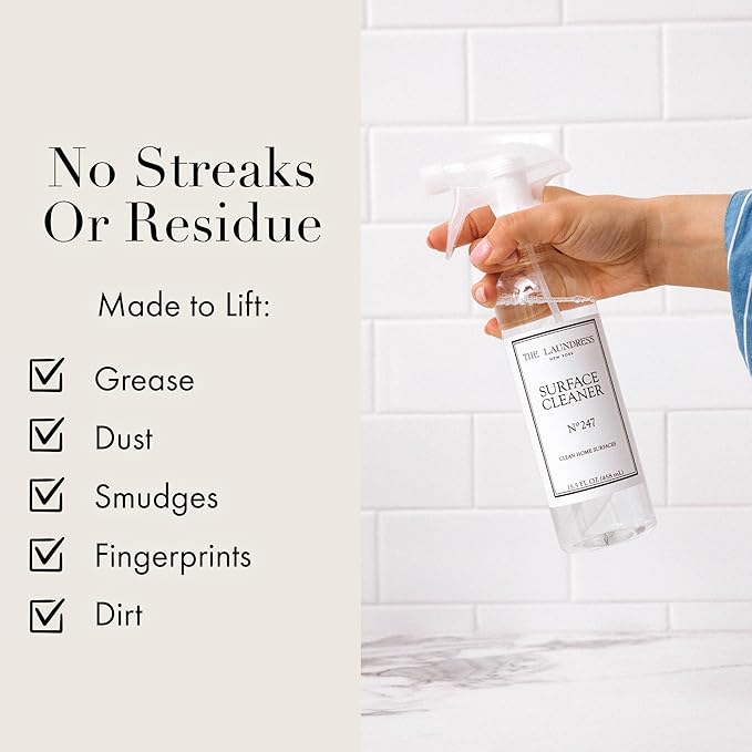 The Laundress Surface Cleaner, No. 247 Scented; Safe for Granite, Marble, Porcelain, & Wood; Bio-Based Ingredients; 15.5 Fl OZ, (Pack of 2)