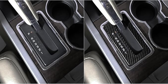 Gear Shift Panel Cover Stickers Fit for Ford Expedition 2007-2014 | Real Soft Carbon Fiber|Center Control Interior Decorations Accessories|Thick Overlay|Anti-scratch|Self-adhesive