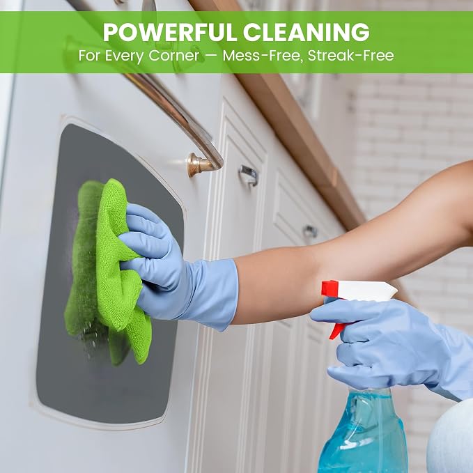 SIFANGKE Microfiber Cleaning Cloth, 12 Pack Limegreen Cleaning Rags for Housekeeping, Reusable Microfiber Towels for Car, Kitchen, Bathroom and Household Cleaning Supplies, 11.8"X11.8"