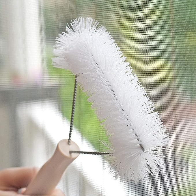 1 Piece Window Screen Cleaning Brush Screen Window Brush Screen Window Cleaning Brush Multifunction Removal Dust Brush Cleaner Brush Window Cleaner Tool, Beige