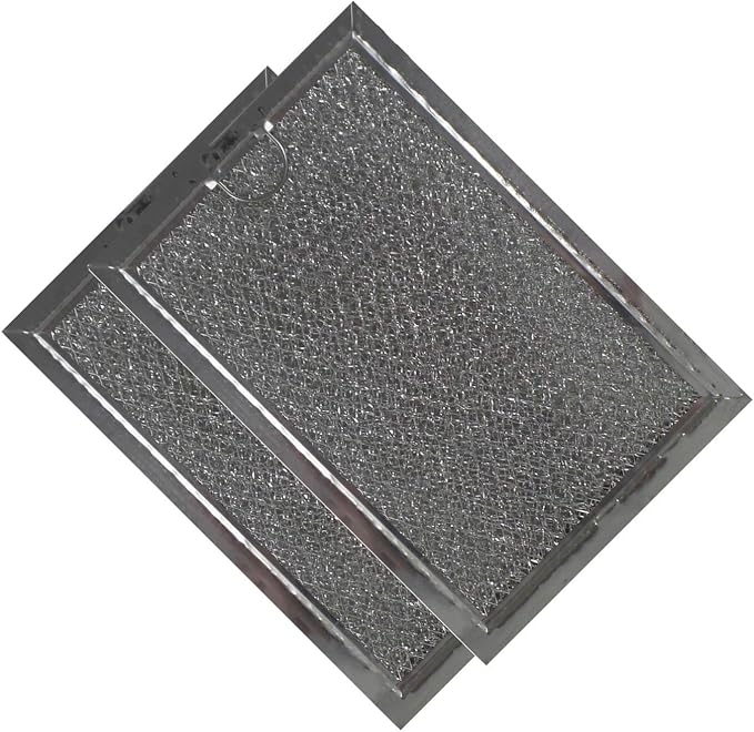 Aluminum Mesh Microwave Oven Grease Filter Replacement for GE Fits for GE AH228019 Aluminum Mesh Grease Microwave Filter Replacements, 5" x 7-5/8" x 3/32", 2-Pack