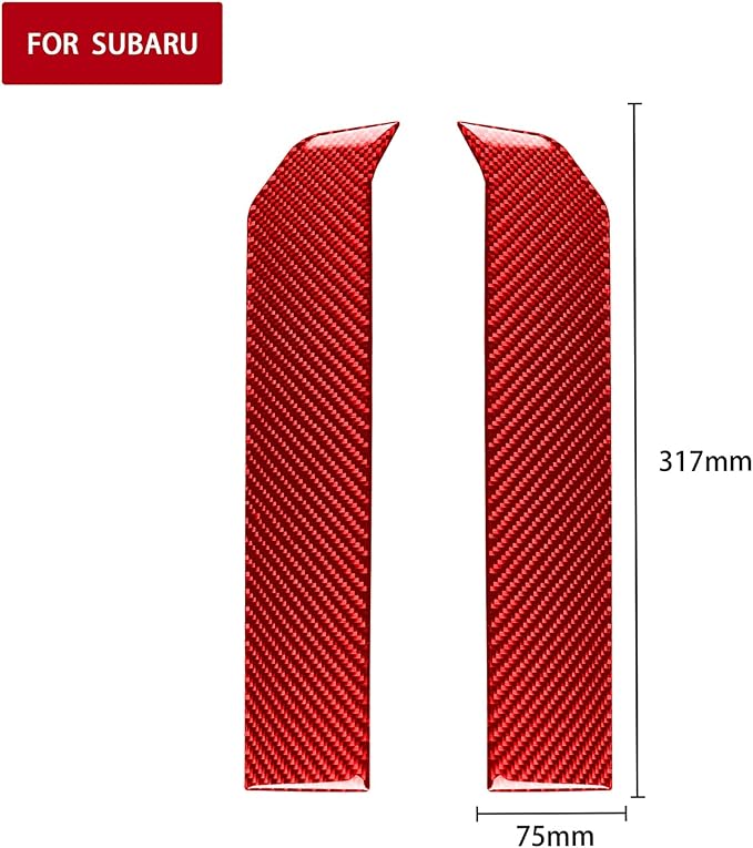 Central Control Floor Side Decals Strips Trim Stickers Compatible with Subaru BRZ/Scion FR-S/Toyota 86 2016 2017 2018 2019 2020 Red Real Carbon Fiber Car Interior Accessories