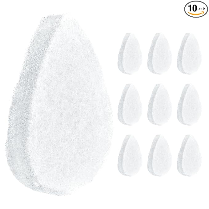 IMPRESA Facial Sponge - Daily Deep Cleansing Face Scrubber - Gentle Exfoliating Pads for Dead Skin Removal - Reusable Face Scrub Pads for Normal to Oily Skin (White, Regular)