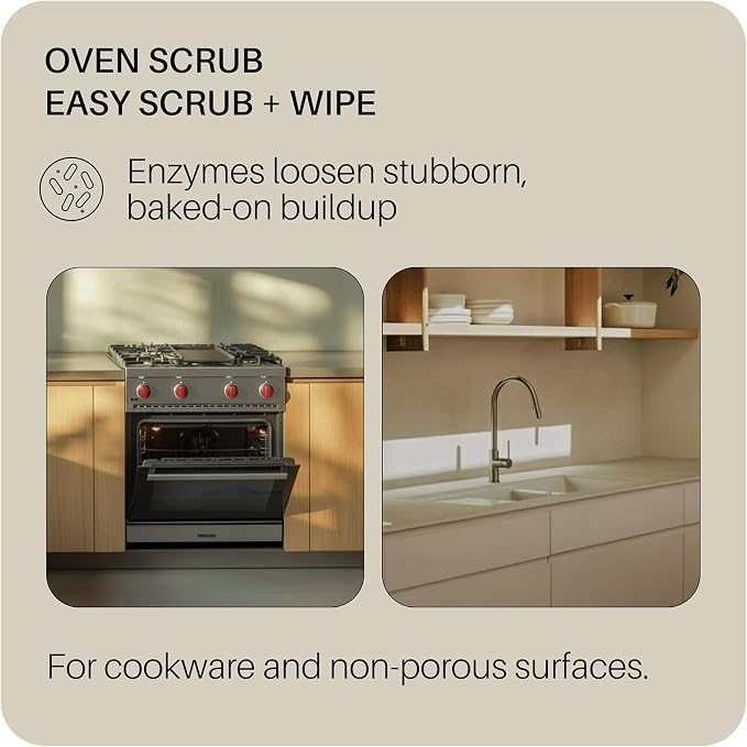 Everneat Oven Cleaning Kit: Natural Oven Cleaner and Kitchen Cleaner | Heavy Duty | Grill, Cooktop & Rack | Fume-free & Safe to Clean All Ovens (Purify) | Non-toxic | Refillable Plastic Jar & Bottle