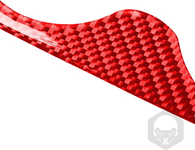Rear Cup Holder Trim Fit for Dodge Charger/Chrysler 300 2011-2023 | Real Carbon Fiber | Accessories | Anti-scratch | Self-adhesive | Red