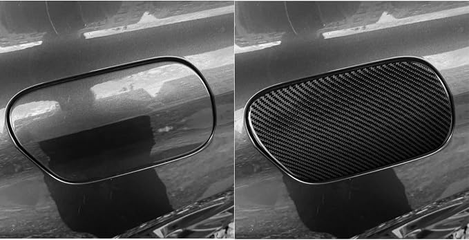 Fit for Audi A3 8Y S3 RS3 2021-2025 Carbon Fiber Fuel Gas Stickers | for Sportback 2021-2025 | Trim Fuel Cap Gas Cap Cover Decorations | Accessories | Self-adhesive | Thick Overlay