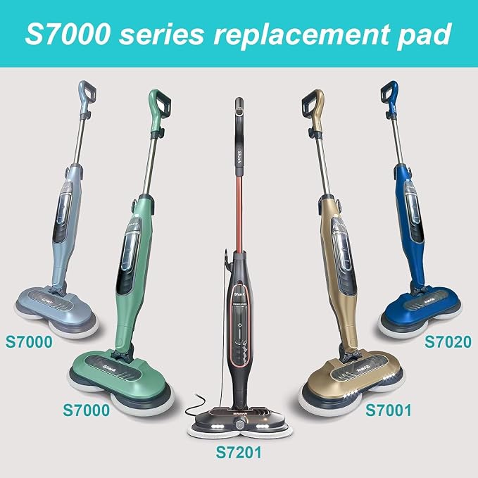 AIR U+ 4 Pack Steam Mop Replacement Pads for Shark Steam & Scrub Mop | Washable Steam Mop Pads for Various Floor Type, for Shark S8201 S8001 S7001 S7201 S7000AMZ S7000 S7005 S7020 S7001C Steam Mop