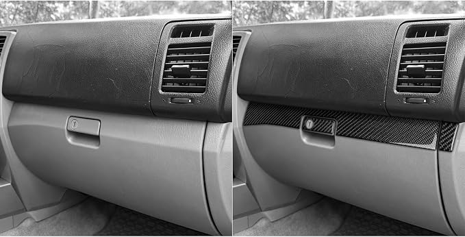 Fit for Toyota 4Runner(N210) 2003-2009 Glove Box Stickers | for 4 Runner SR5/Sport Edition/Limited | Real Carbon Fiber | Passenger Side Glove Box Panel Trim | Self-adhesive