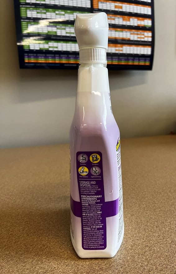 OdoBan Ready-to-Use Disinfectant and Odor Eliminator, Set of 4 Spray Bottles, 32 Ounces Each, Lavender Scent