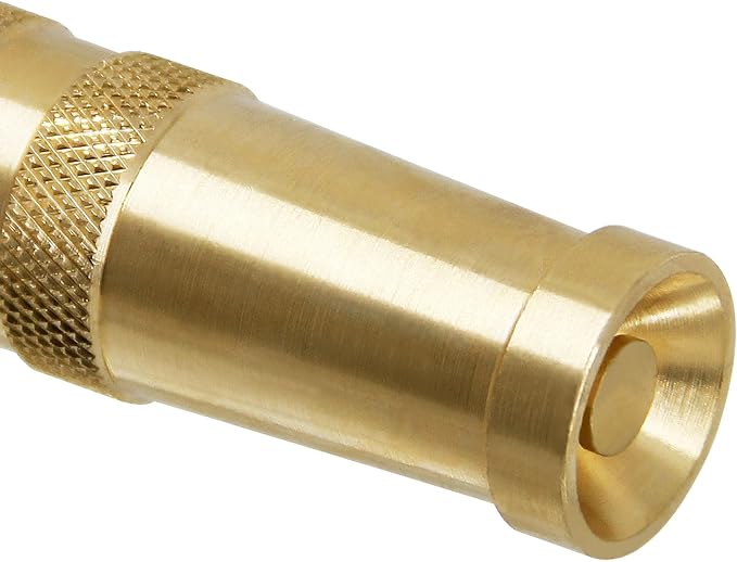 Triumpeek Solid Brass Hose Nozzle, 4 Pack 4"L Heavy Duty Brass Garden Hose Nozzle with 8 Rubber Washers