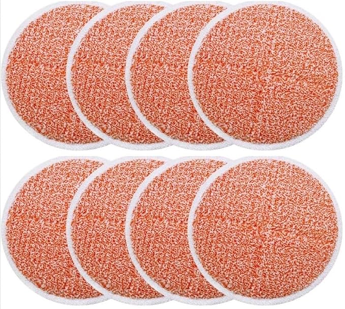 Spinwave Mop Replacement Pads for Bissell Spinwave 20399 23157 23159 2039A 2124A 20393 2039T 2039W 20391 20395 2307 2315A Hard Floor Mop Refill Heavy Scrub Pad- Part #1611297 & 1611298 (8Pack)