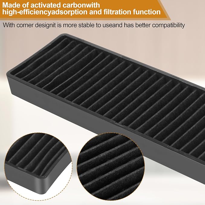 Replacement Filter Fit for LG Microwave Filter 5230W1A003A LMV1650ST, LMV1650SW LMV2031BD Microwave Grease Filter Microwave Charcoal Air Filte for lmv1650st lmv2031st Parts Charcoal Filter-Pack of 2
