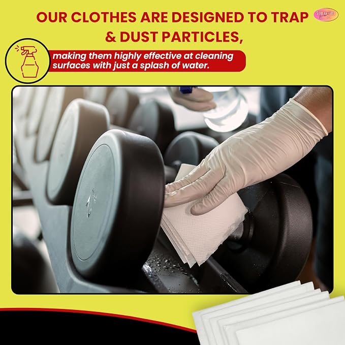 Streak Free/3 Microfiber Glass Cleaning Cloth, 6 Pack, Lint Free & Reusable