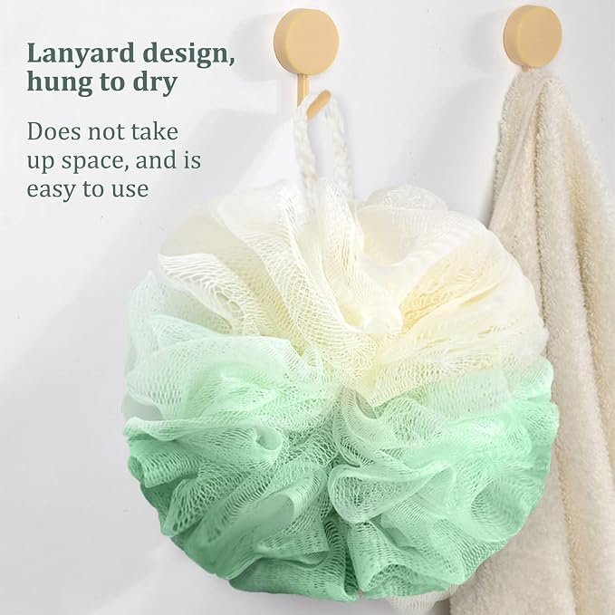 Fu Store Loofah Sponge Shower Loofahs 50g Bath Sponges Mesh Balls 4 Colors for Body Scrubber Exfoliator Wash Back Scrubbers Bathroom Men Women Cleaning Bathing Accessories