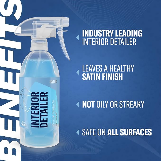 Gyeon Interior Detailer All‑Surface Car Interior Cleaner Safe on Leather Plastic Textiles Vinyl Dashboard Screen Trim Purify Matte Finish No Shine Residue