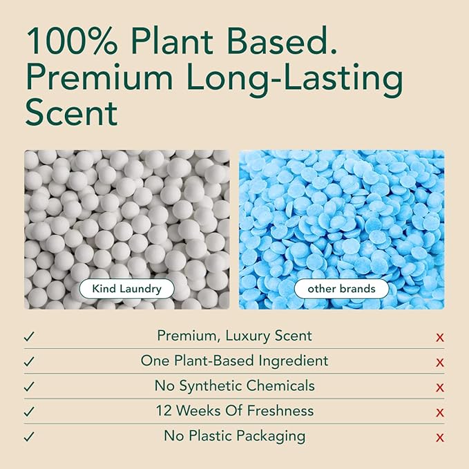 Kind Laundry Scent Booster Beads, Ocean Breeze, Non-Toxic In-Wash, 320g | 100% Plant-Based In-Wash Laundry Beads, Plastic-Free, Odor Eliminator & Deodorizer for Clothes