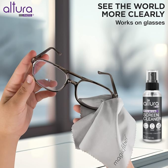 Altura Photo Screen Cleaner Spray Kit for Car, Laptop, Computer & MacBook | Great Touch Screen Cleaner for Phone, Tesla, iPad, OLED, TV, Monitors, Tablet & Mac Displays