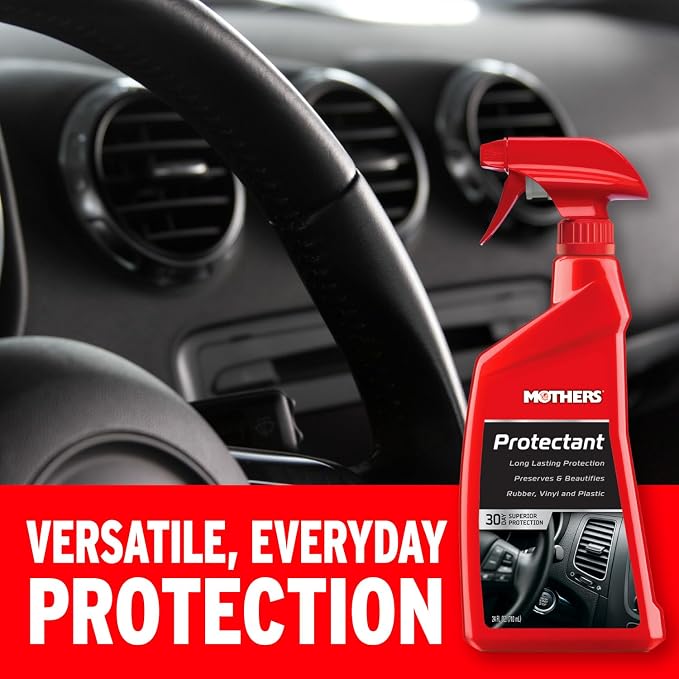 Mothers Protectant, 24 oz. (05324) | Long-Lasting UV Protection for Rubber, Vinyl & Plastic, Shields Dash, Trim, Bumpers & Tires from Fading, Cracking & Drying